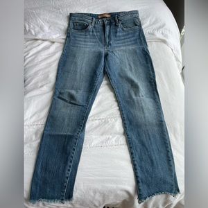 Joe’s jeans. The Charlie high rise skinny.